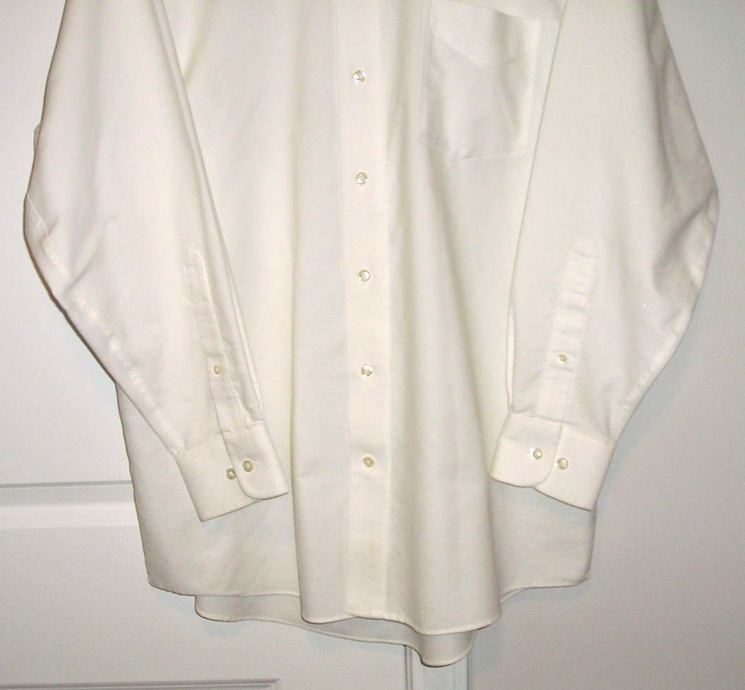 NWOT~STAFFORD ESSENTIALS MENS WHITE CLASSIC FIT THE OXFORD DRESS SHIRT 16-32-33!
