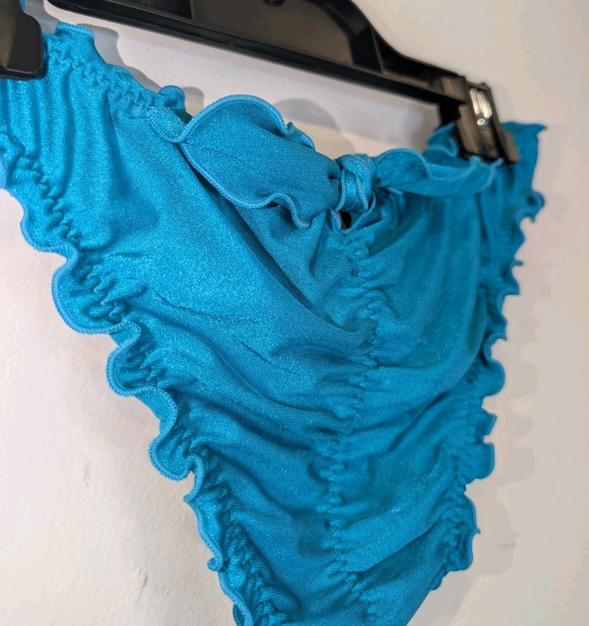 Seafolly Bikini Bottom Shimmer Hipster AU12 US8 New Tags Eden Blue RRP $64.95