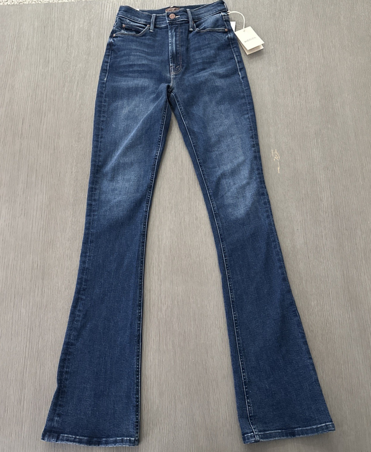 Mother High Waist Runaway Jeans Sz 25 Start Your Engines Skinny Flare NWT $268