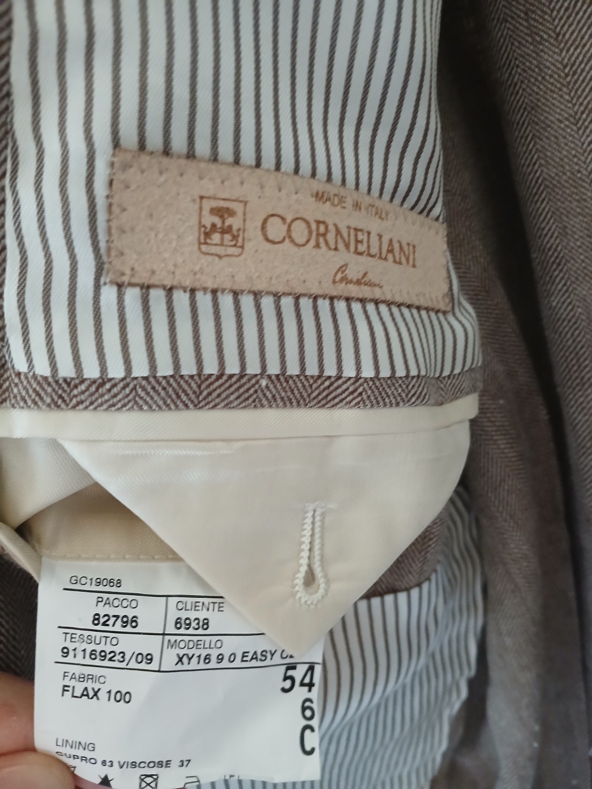 Corneliani Beige 100% Linen Sport Coat 54 R (IT) 44 (US) – Made In Italy