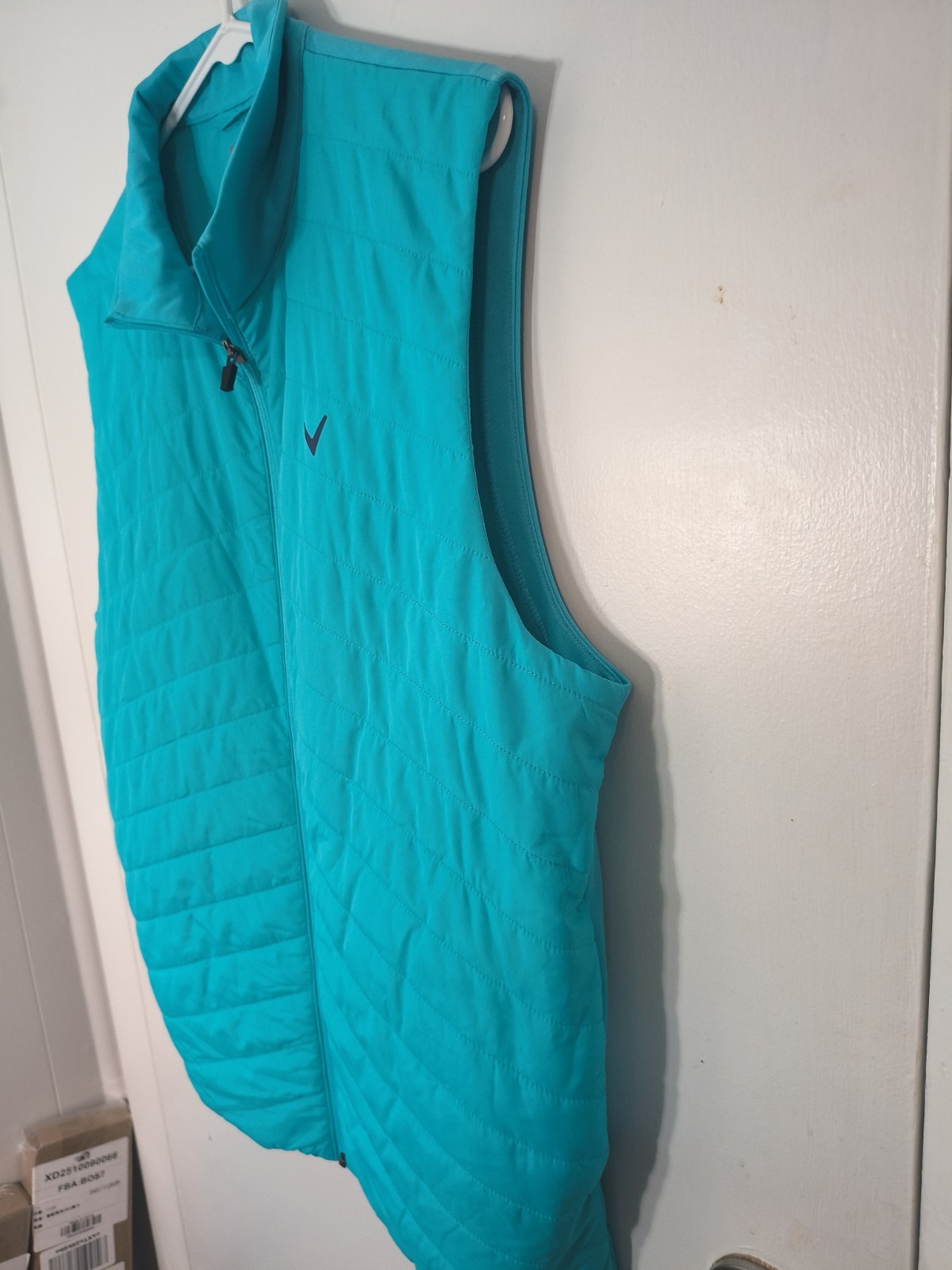 Callaway Vest Men’s Med Turquoise Quilted Puffer Golf Full Zip Sleeveless Jacket