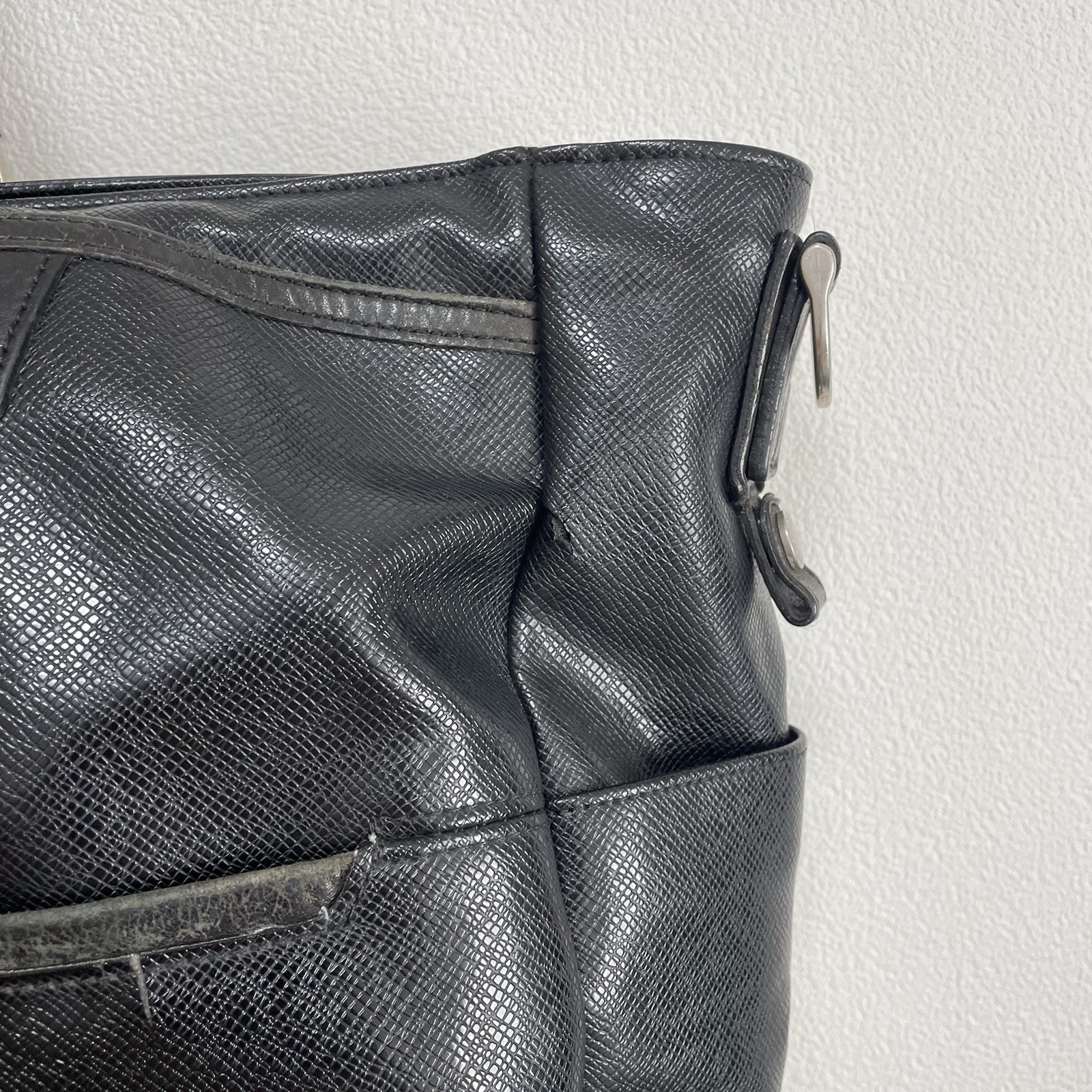 Master-piece MSPC Tote Bag Duffle 2way Leather Shoulder Black Large Made Japan