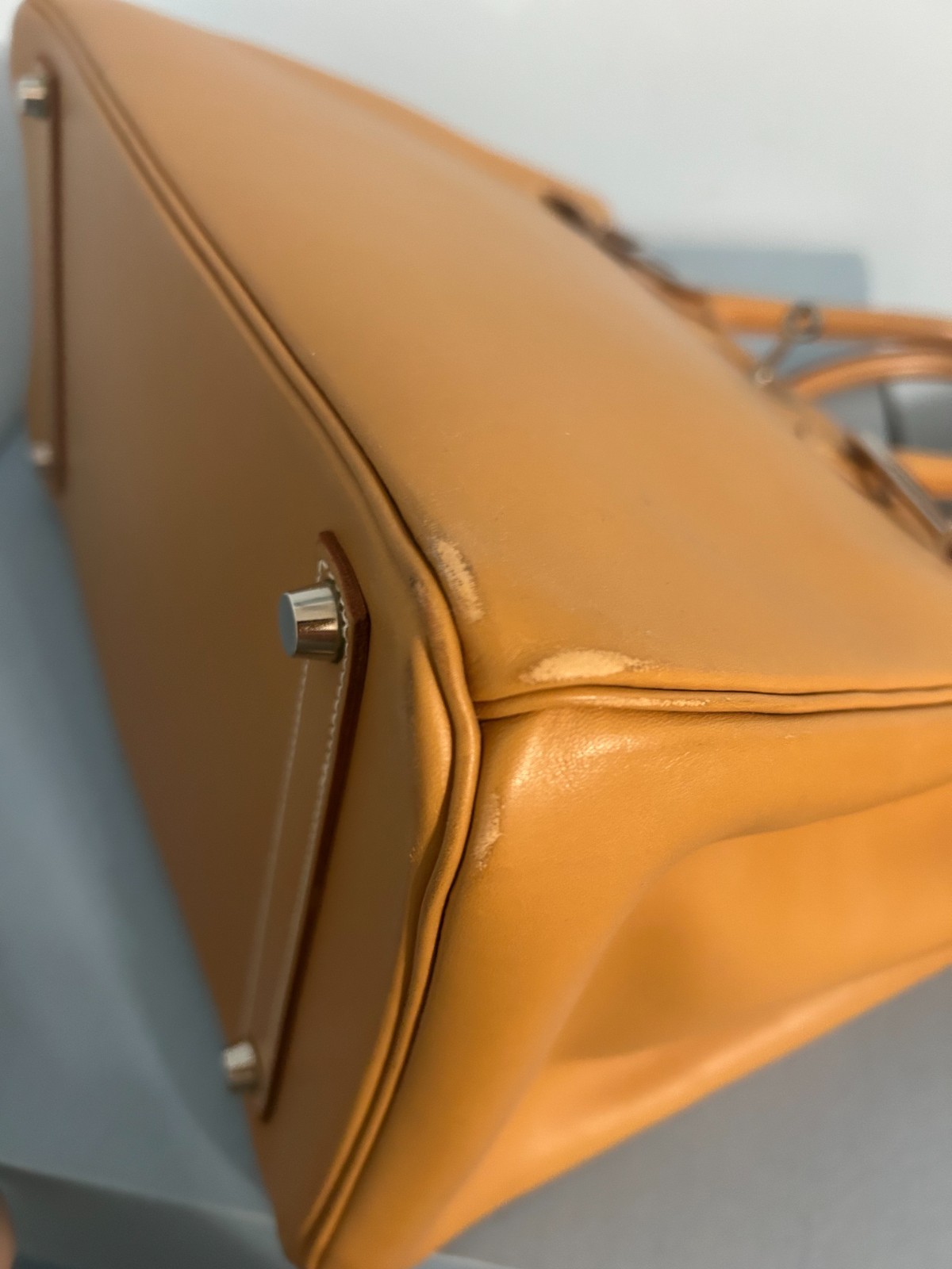 Hermes Birkin 35 Vache Naturel Palladium hardware tan/brown RARE
