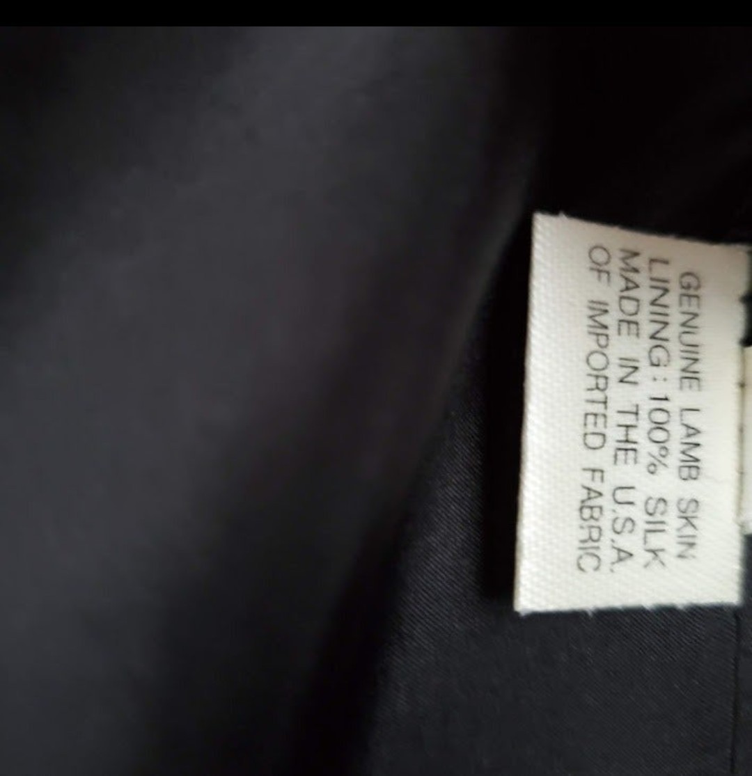 Charles Chang Lima Black Leather Sz 8 Jacket Lambskin Hidden Snap Silk LIned