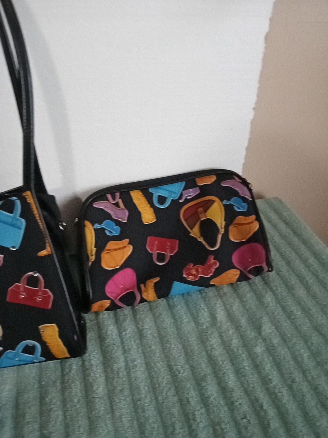 Three Piece Black Multicolored Handbag Set NWOT. Multi Color Accessories Design