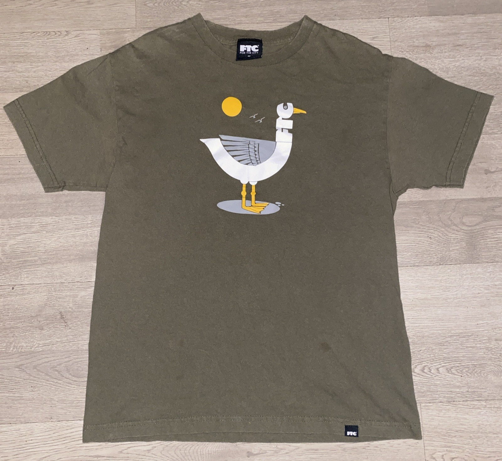 FTC Skateboarding SF NY For The City DUCK T-shirt Medium Green Skate SK8 Tee