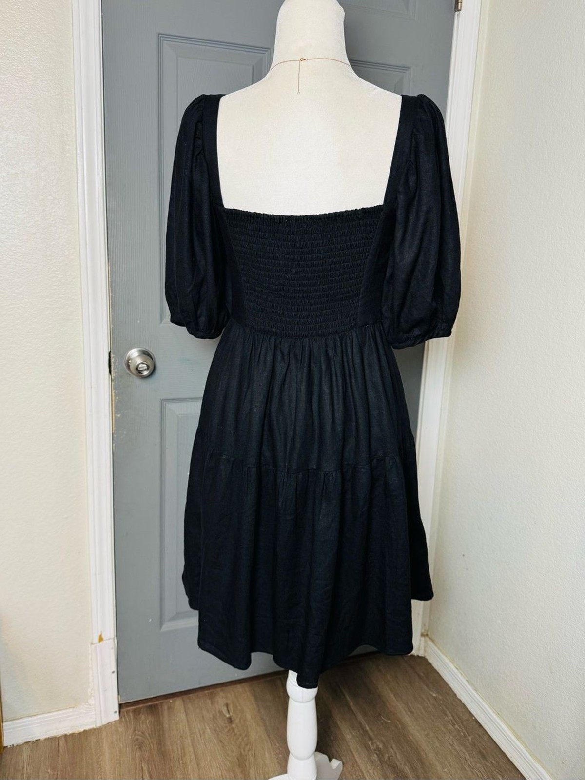 House of Harlow Puff Sleeved Square Neck Dress