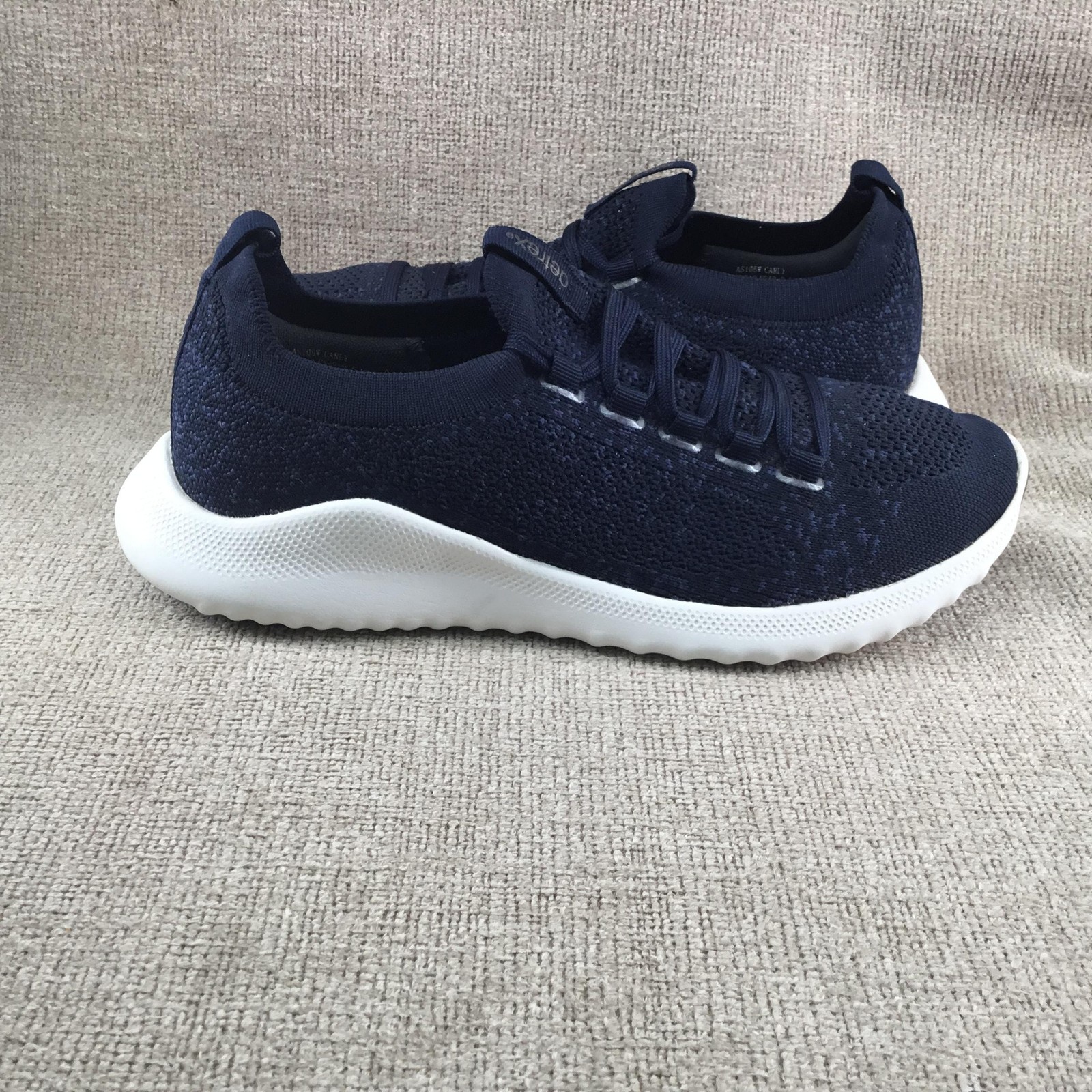Aetrex Carly Shoes Womens Size 9 Blue Knit Walking Athletic Sneakers AS105W