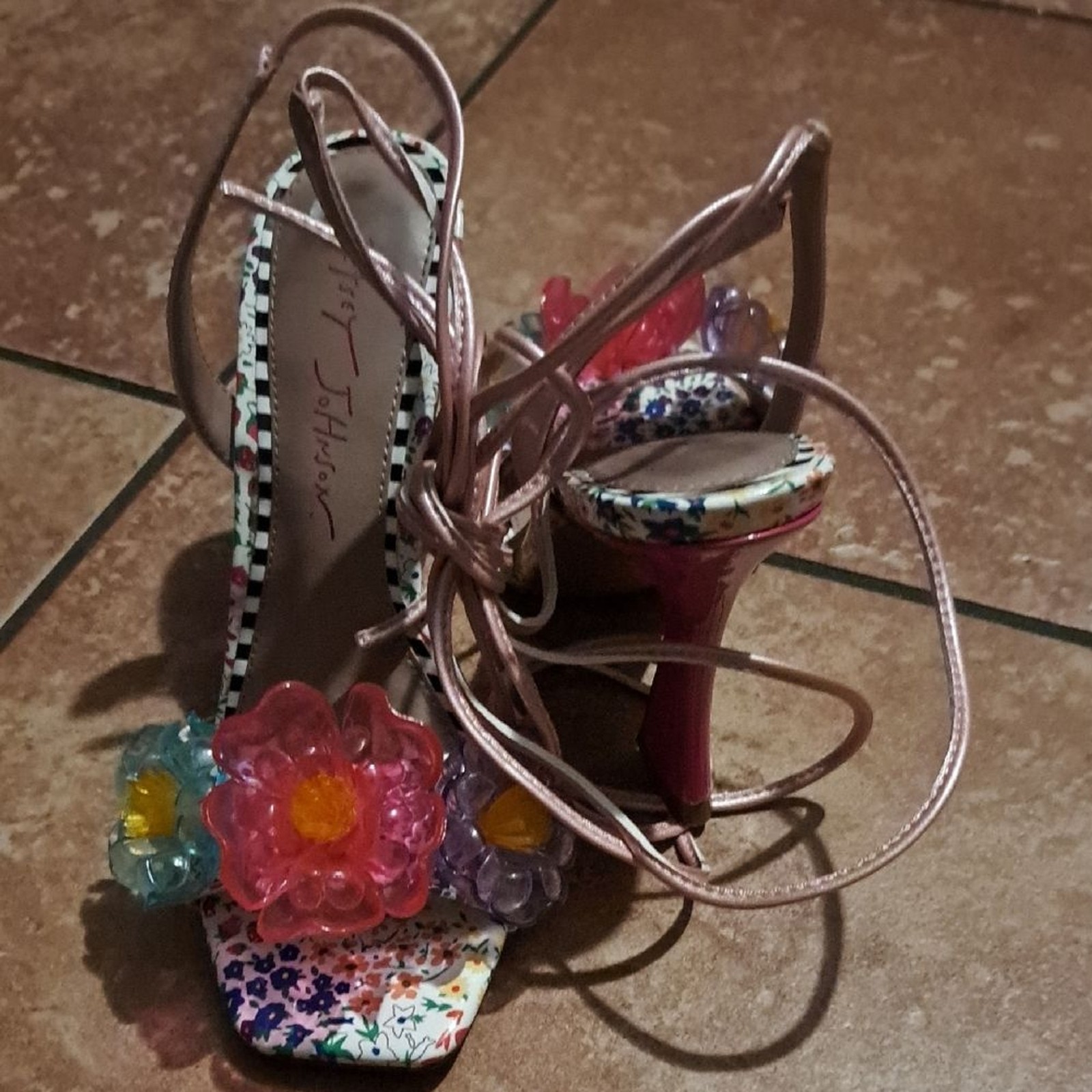 Betsey Johnson Multicolor Floral Heels