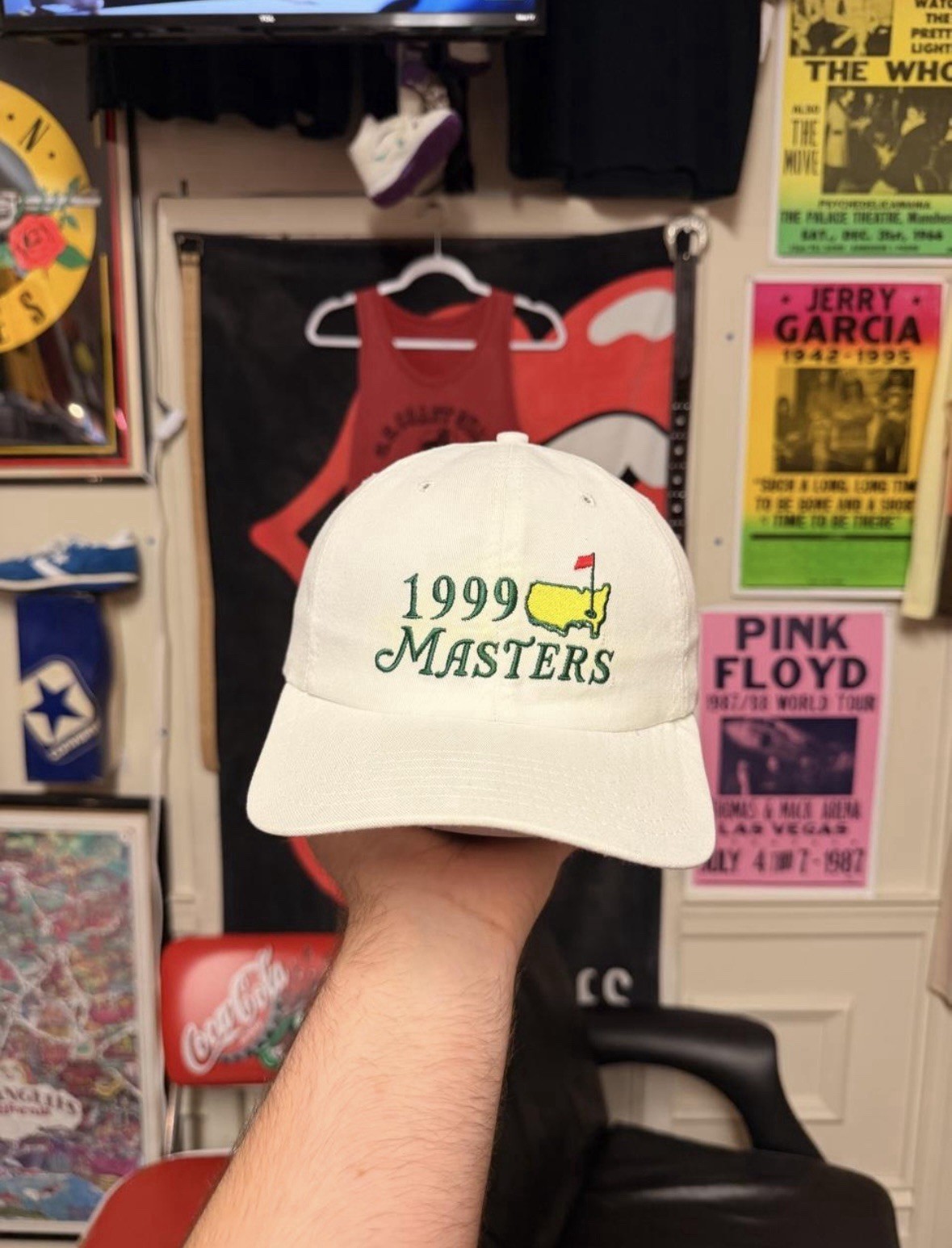 1999 The Masters Golf Embroidered Logo Hat Strapback White
