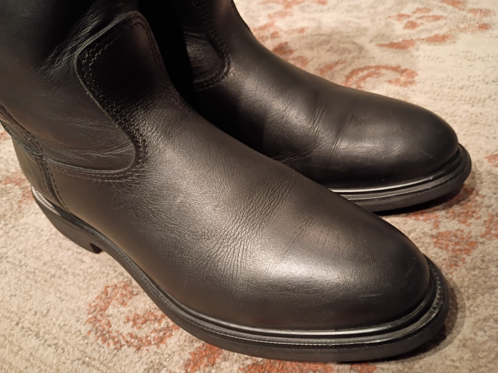 RED WING PECOS BLACK LEATHER SOFT TOE WELLINGTON WORK BOOTS #1125 MEN’S 11D