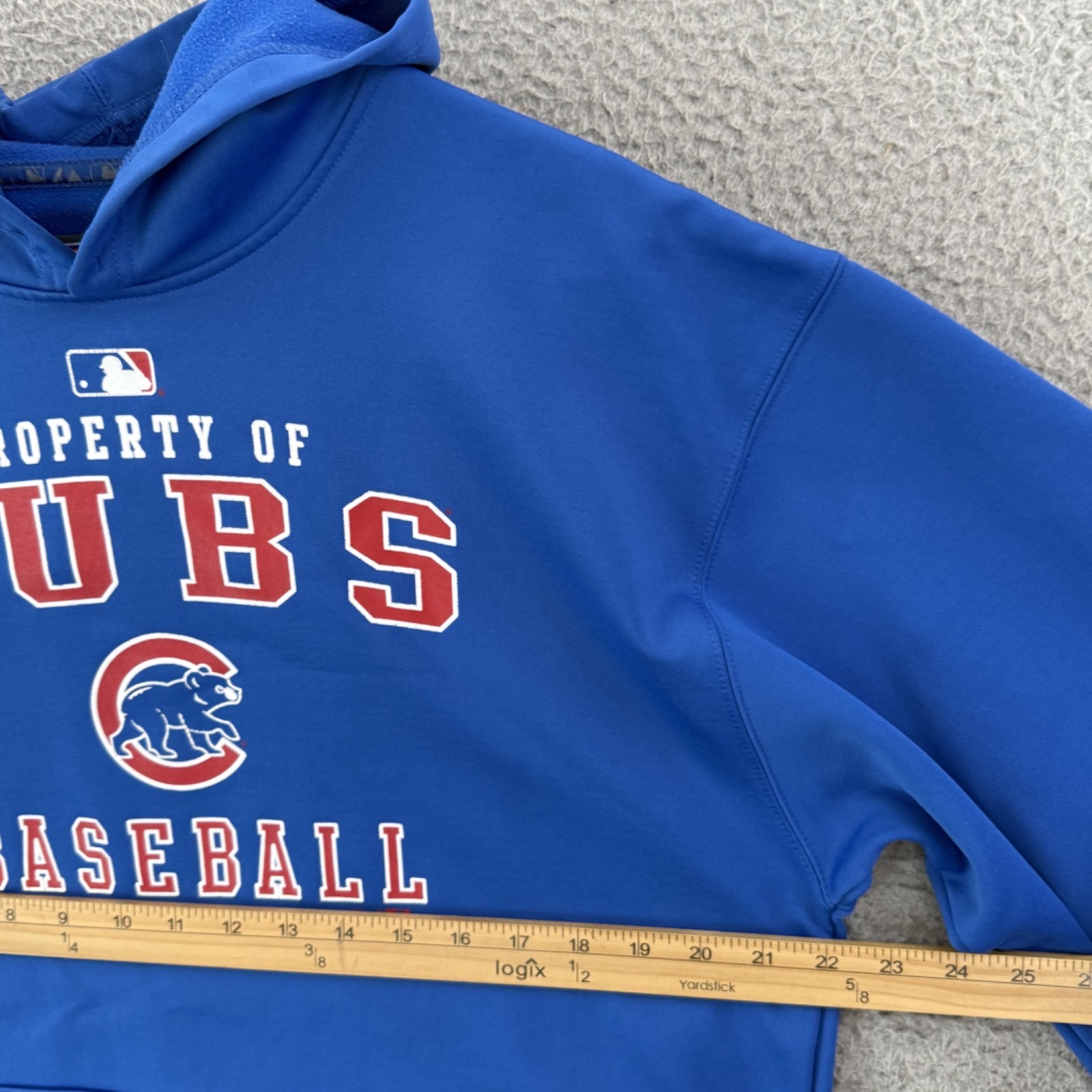 Chicago Cubs Sweatshirt Mens Medium Blue MLB Baseball Majestic Authentic Sport