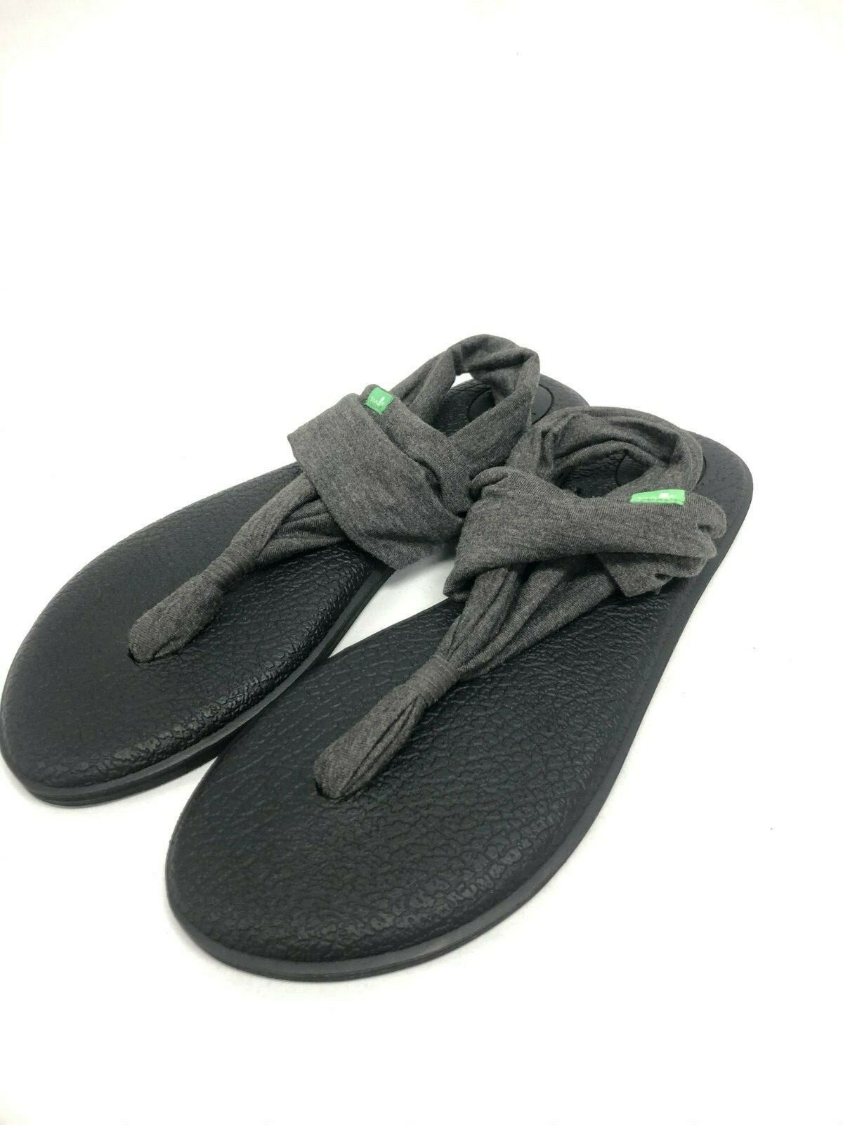 Sanuk Women’s Yoga Sling 2 Sandals Flip Flops 1103942 Charcoal Grey