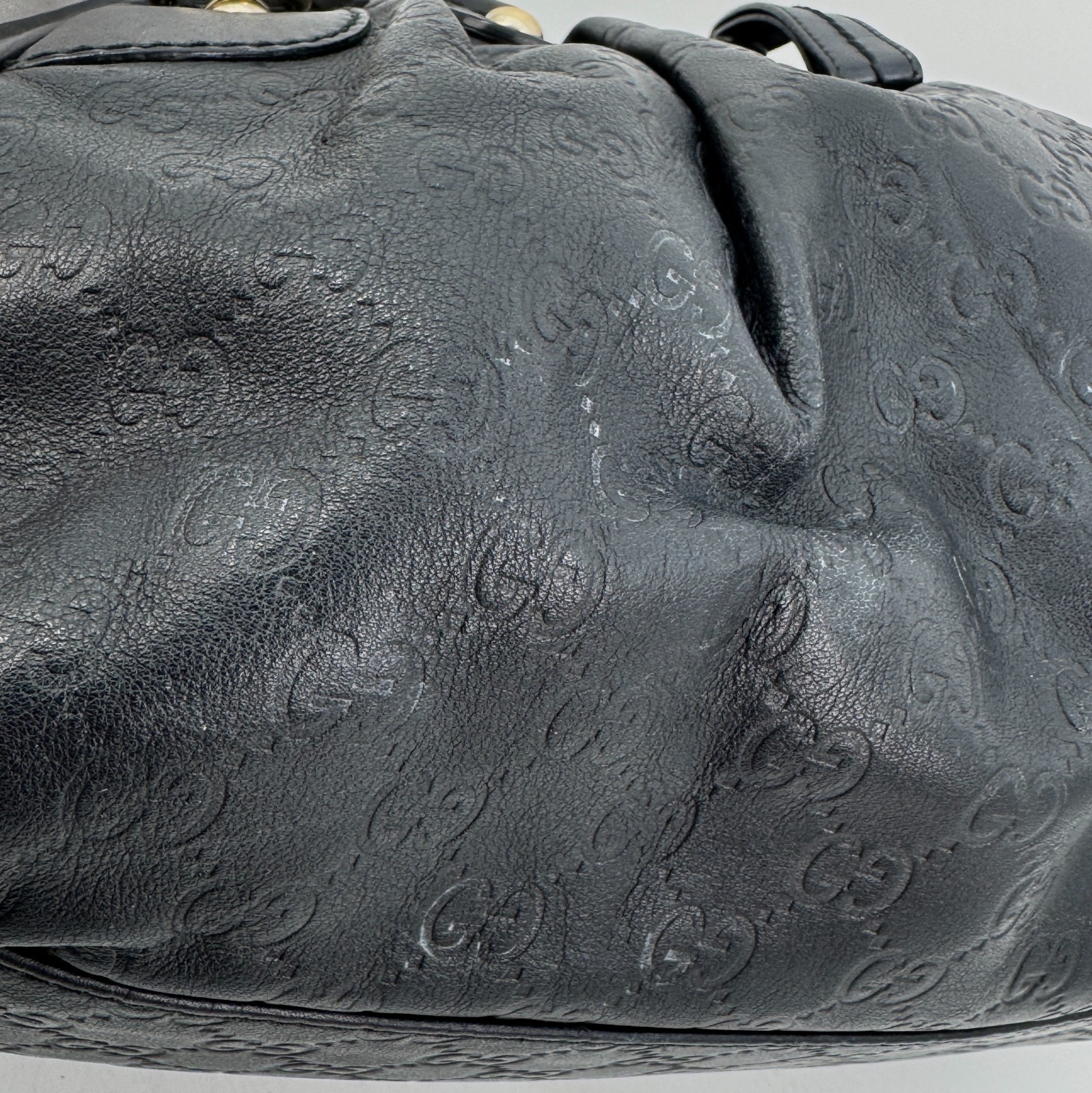 GUCCI Sukey Shoulder Bag Leather Black