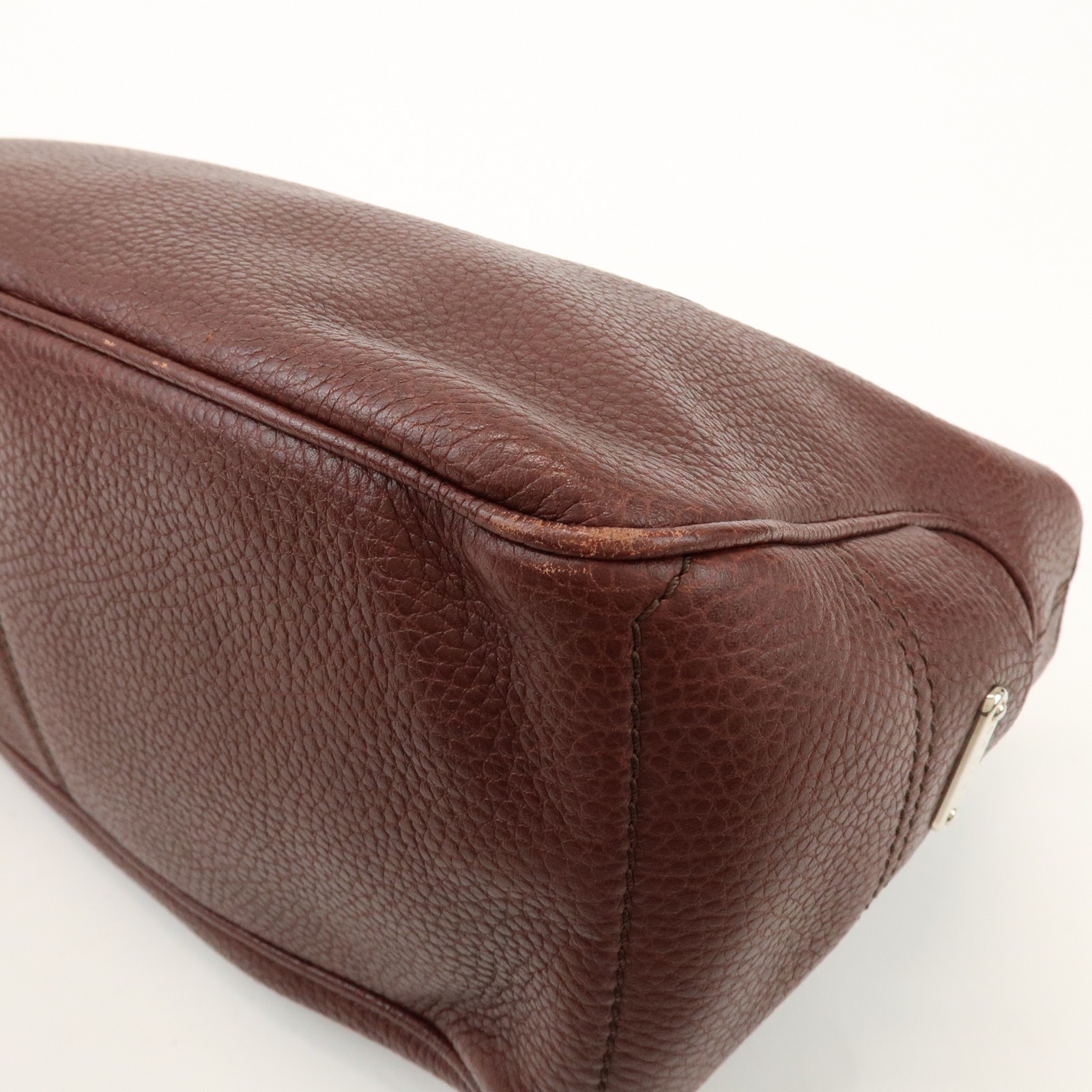 CELINE Leather Boogie Bag Hand Bag Tote Bag Brown Authentic Used F/S