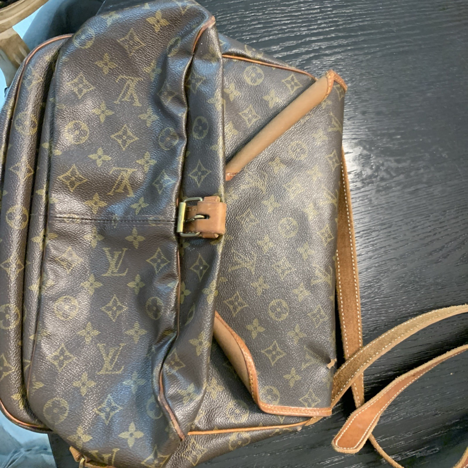 Louis Vuitton Noe Brown Monogram Shoulder Bag Damaged for Repair As Is