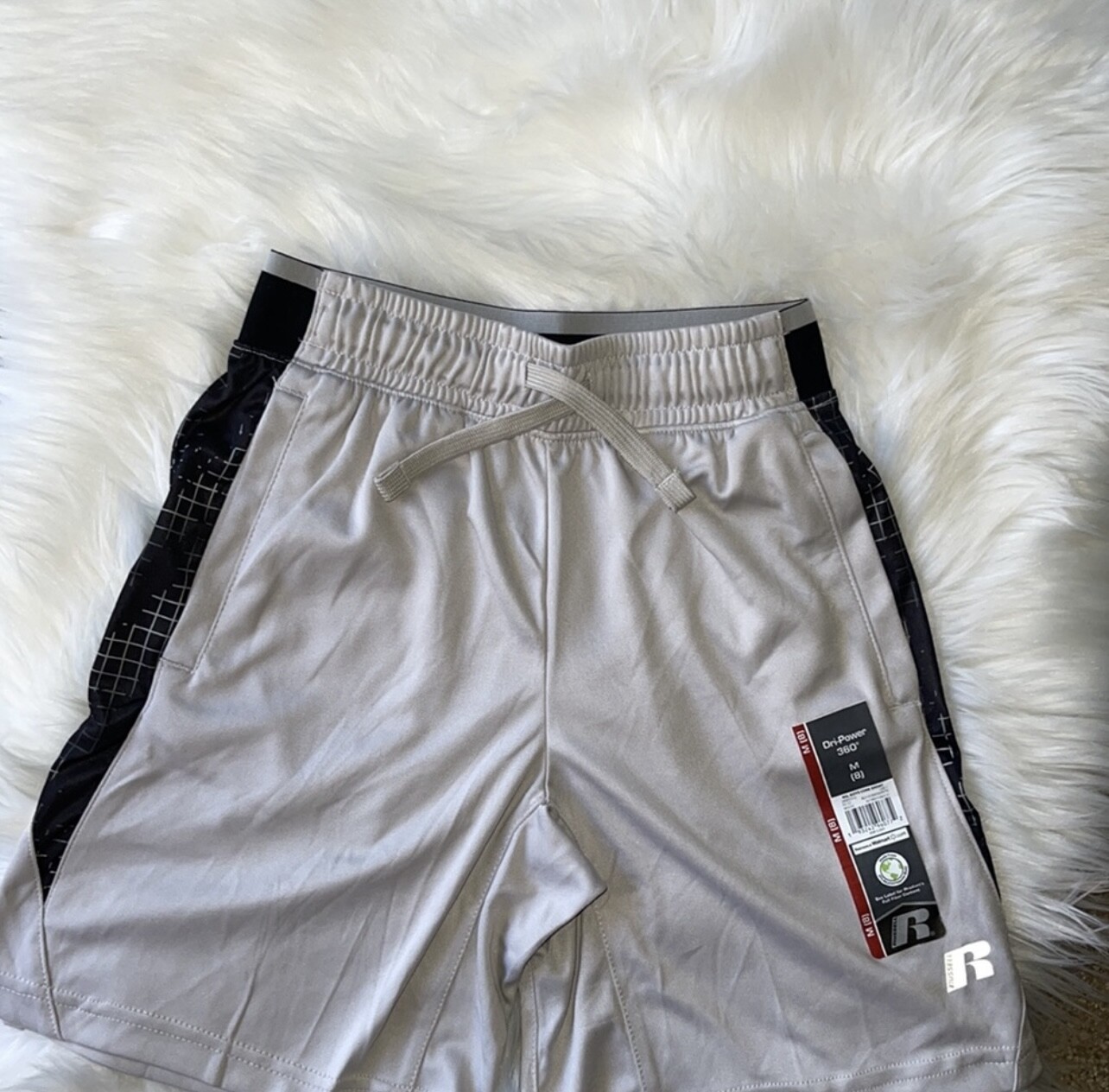 Dri-power 360 Boys Core Short Russell. Available in size M(8) & XL (14-16). NWT