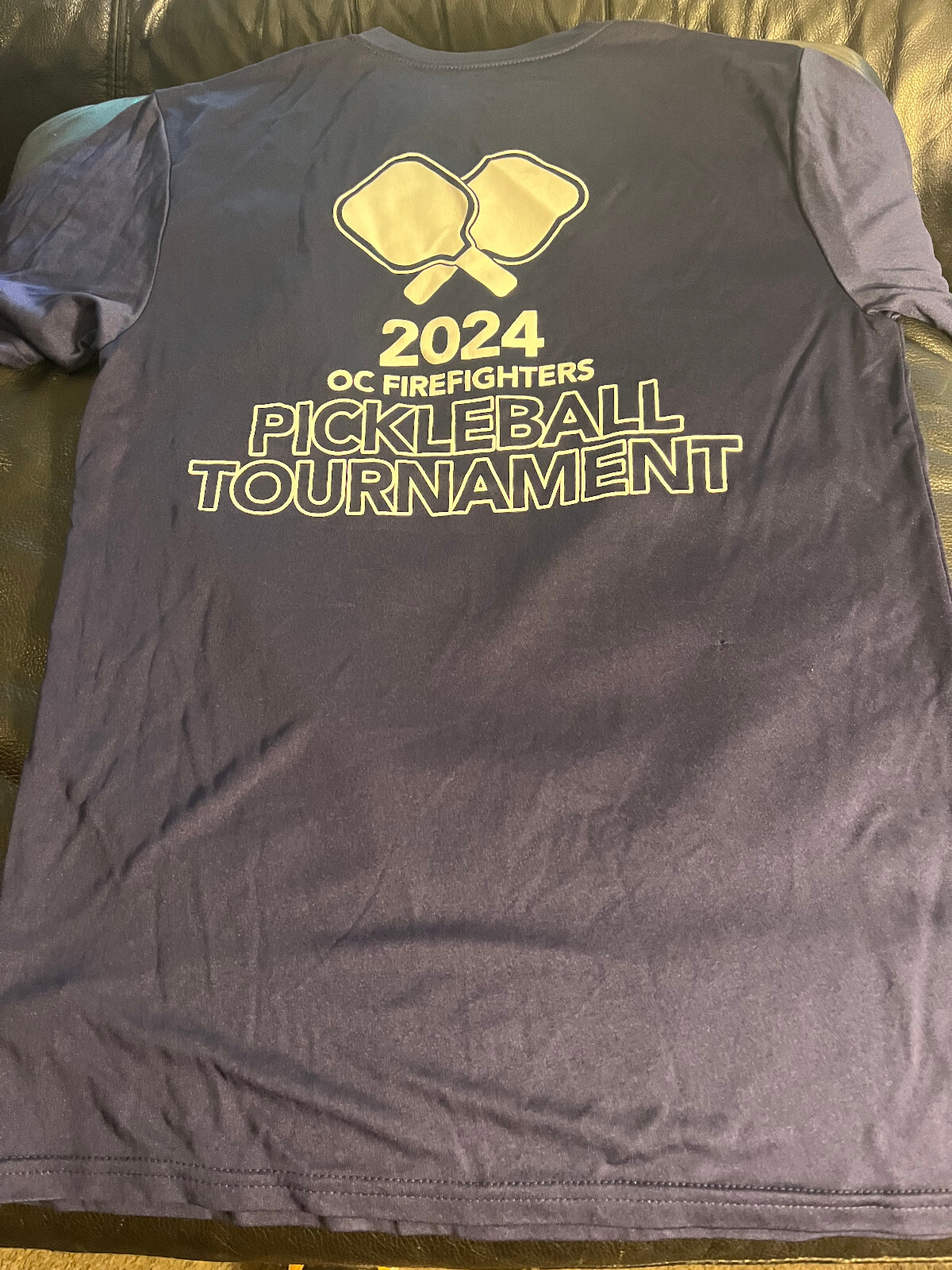 Orange County Firefighters IAFF 3631 pickleball tourney t shirt 100% poly small