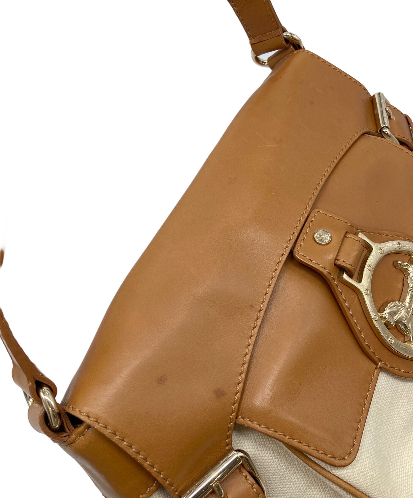 Celine Horse-drawn Carriage Hardware Shoulder Bag Old Made in Italy #TFB5398