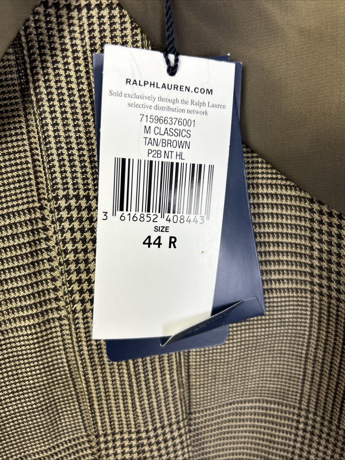 POLO RALPH LAUREN 44R Linen Glen Check Sport Coat Jacket Tweed Houndstooth BNWT