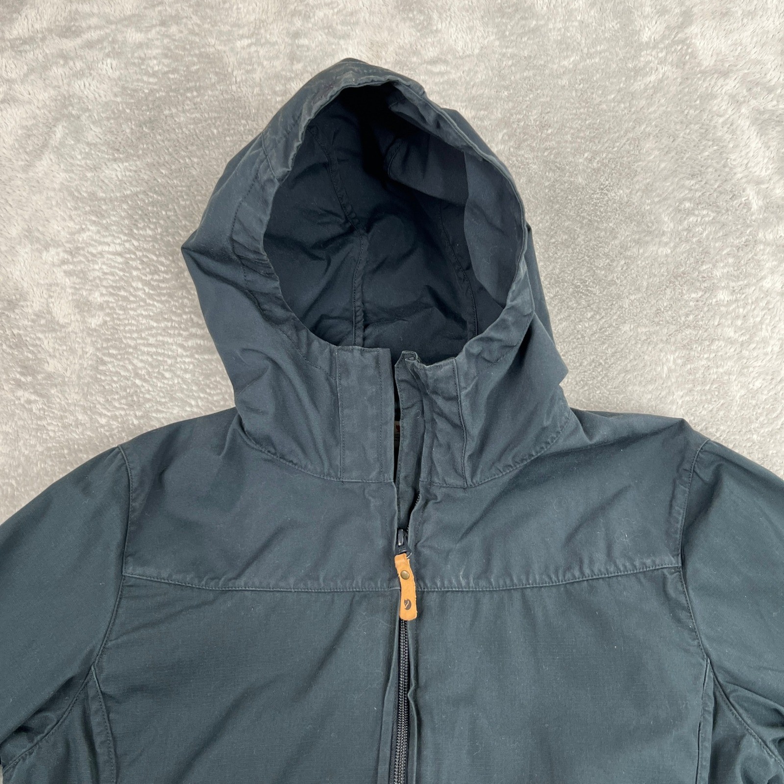 Fjallraven Stina G-1000 Hooded Jacket M Black Womens Outdoor Hiking Shell