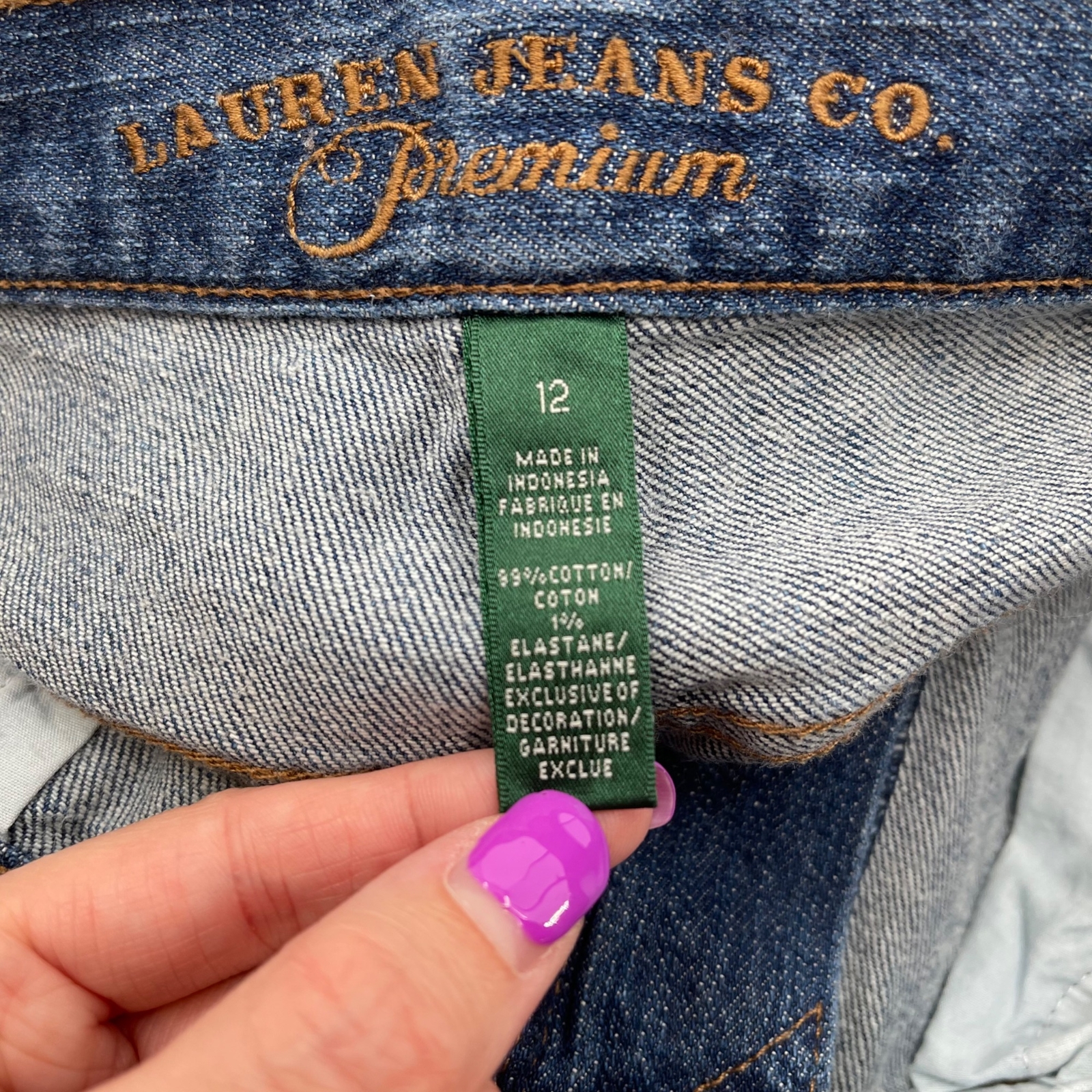 Lauren Ralph Lauren Classic Straight Leg Jeans Medium Wash High Rise Women 12