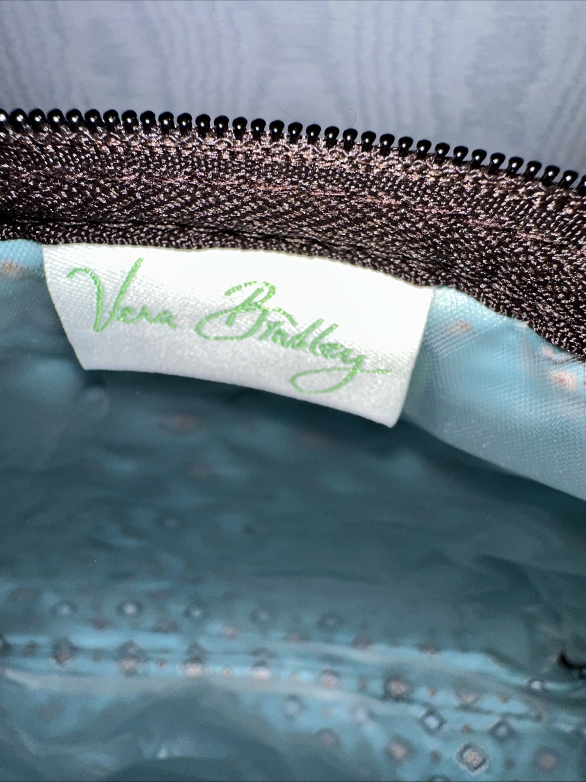 Vera Bradley Java Blue Two Bags One Is 11 Inches And One 7 Inches Zip Bags