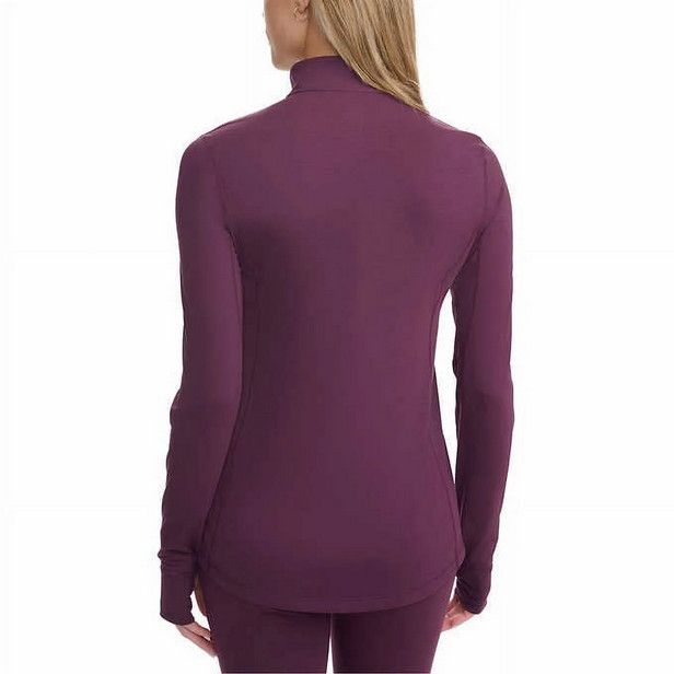Paradox Womens Small 1/4 Zip Merino Wool Blend Base Layer Top – Purple