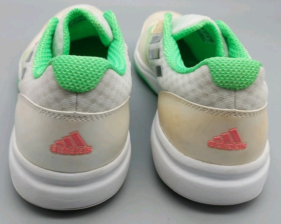 Adidas Womens Galaxy Allegra III Tennis Shoes, White and Green Size 7.5 NO LACES
