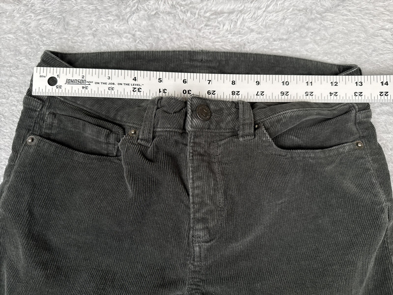 Patagonia Pants Womens 25 Gray Corduroy Straight Leg Organic Cotton