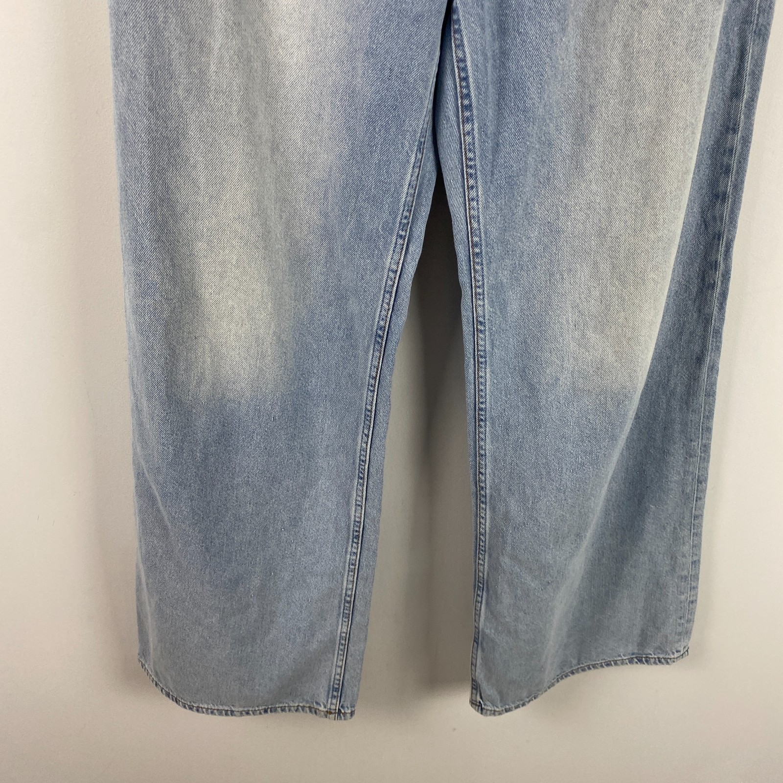 Reformation Cary High Rise Slouchy Wide Leg Jeans Size 28 Light Bowen Wash