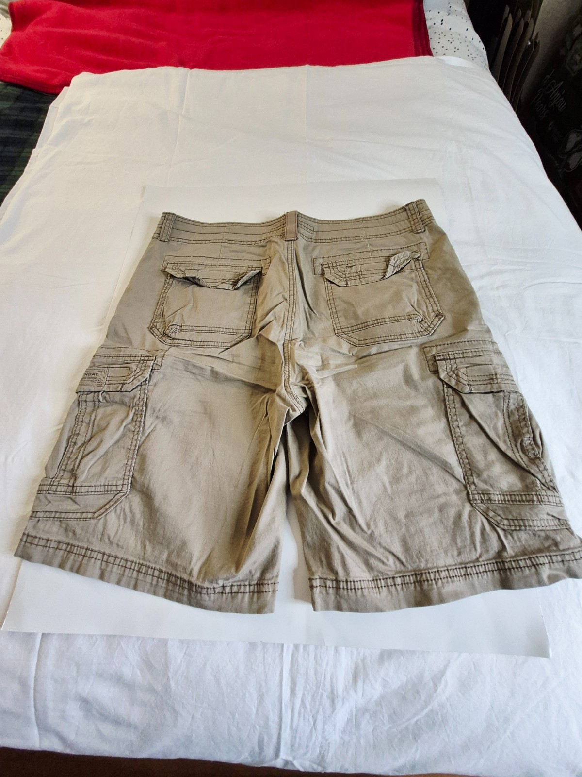 UNIONBAY Men’s Cargo Shorts Tan Color 98% Cotton Size 38, NWT