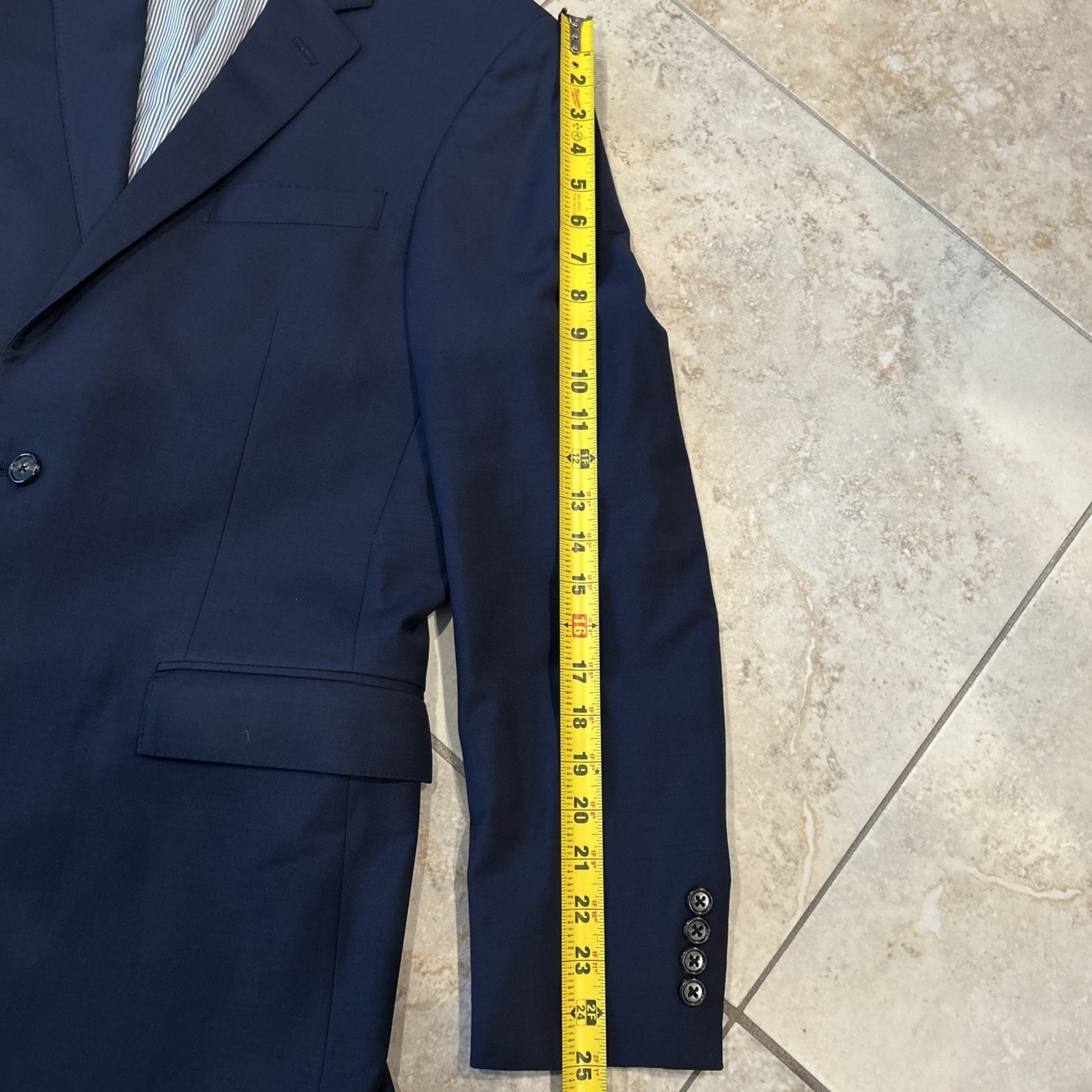Todd Snyder Mayfair Fit Blazer Men 40L Navy Blue 2 Button Wool Sport Coat Jacket