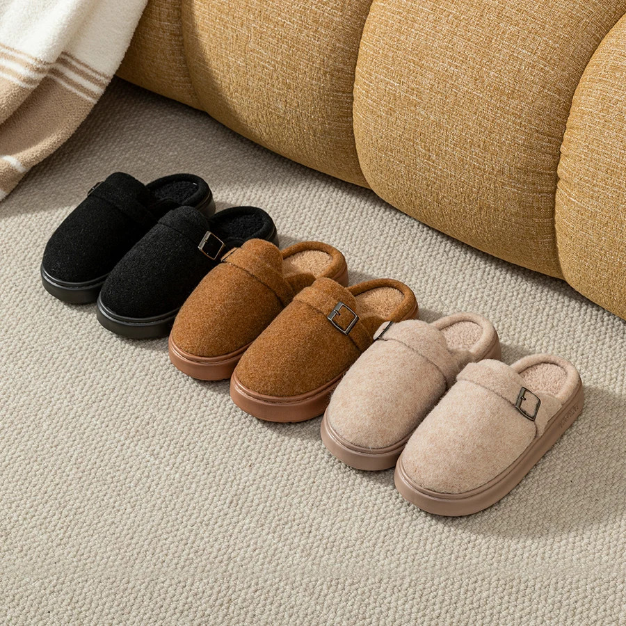Winter Women’s Indoor Slippers Warm Soft Soled Comfortable Outdoor Non Slip Suit