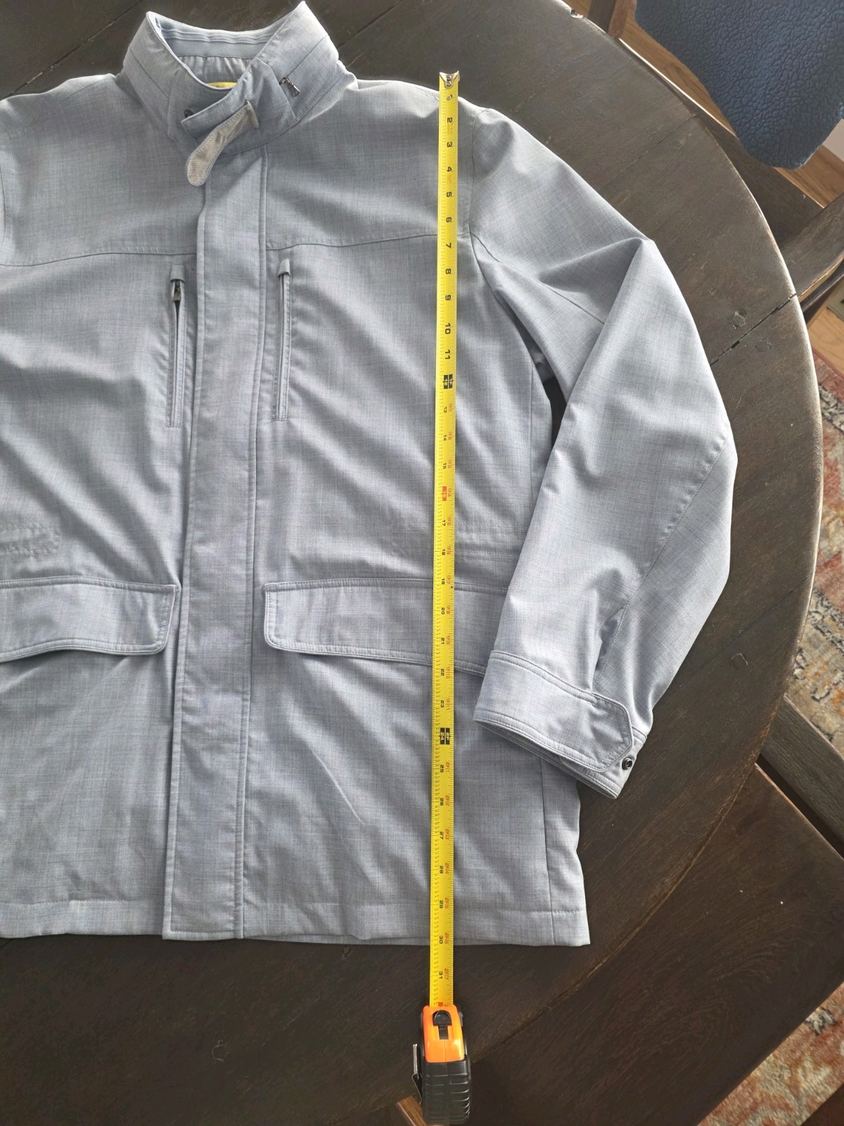 Canali Exclusive Mens Size 58 EU Light Blue Cashmere Lightweight Coat Jacket