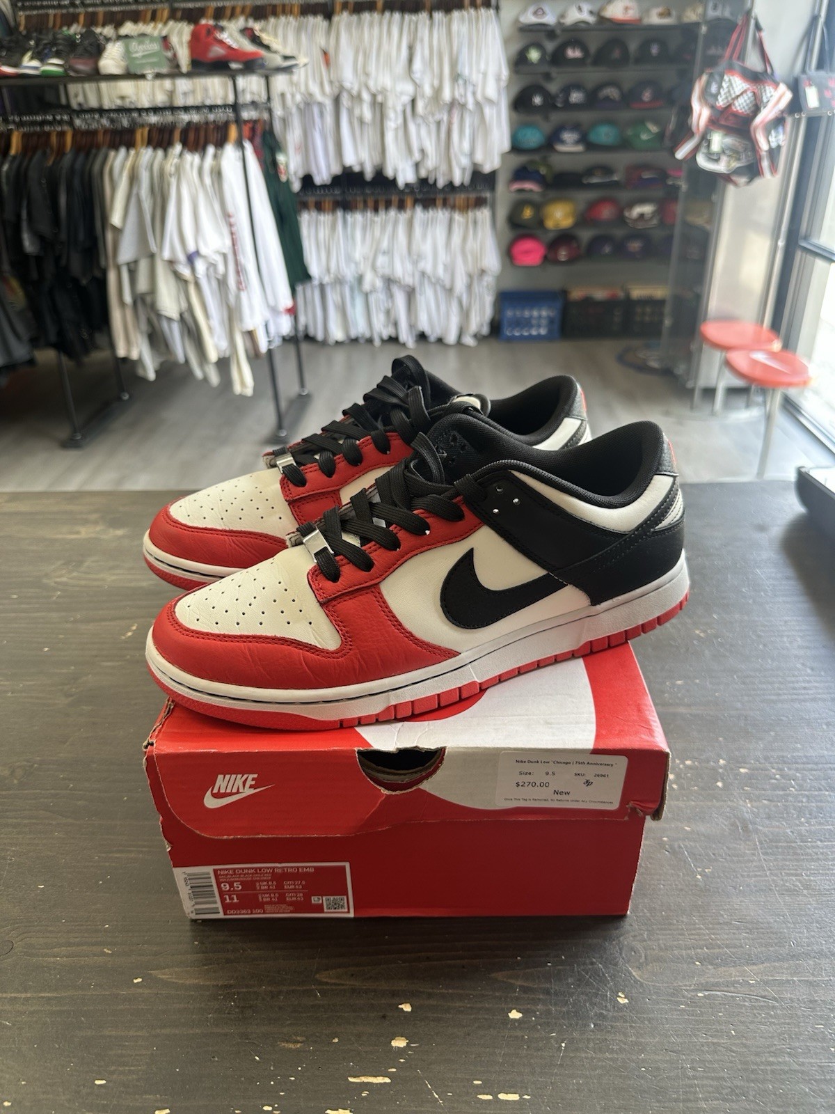 Size 9.5 – Nike Dunk Low EMB x NBA 75th Anniversary – Bulls 2021