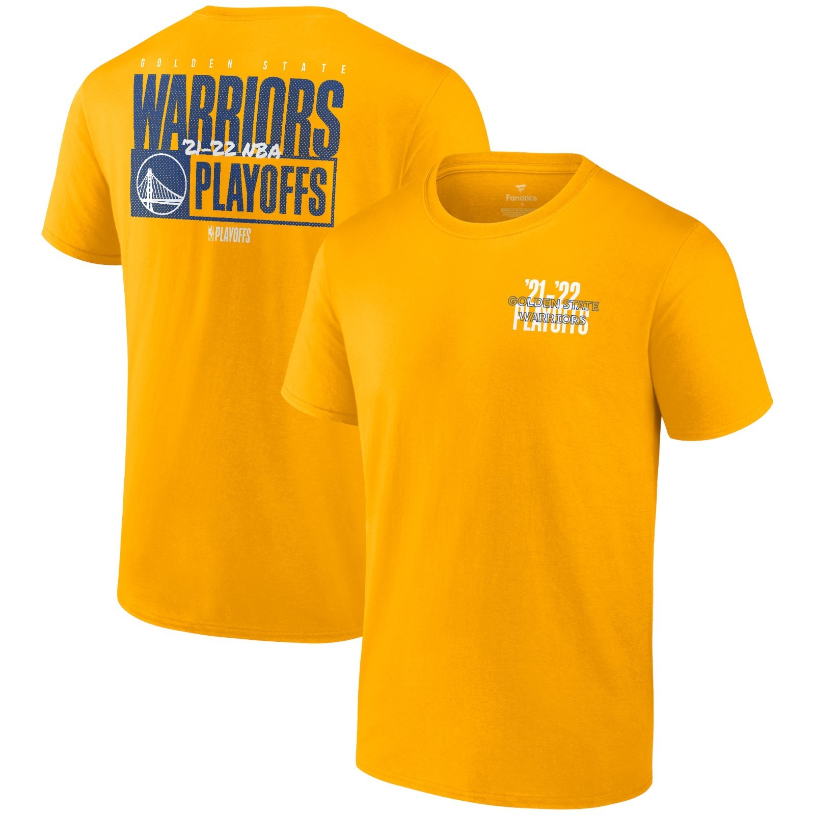 Fanatics Men’s Golden State Warriors 2021-2022 Playoffs T-Shirt Yellow XL NWT