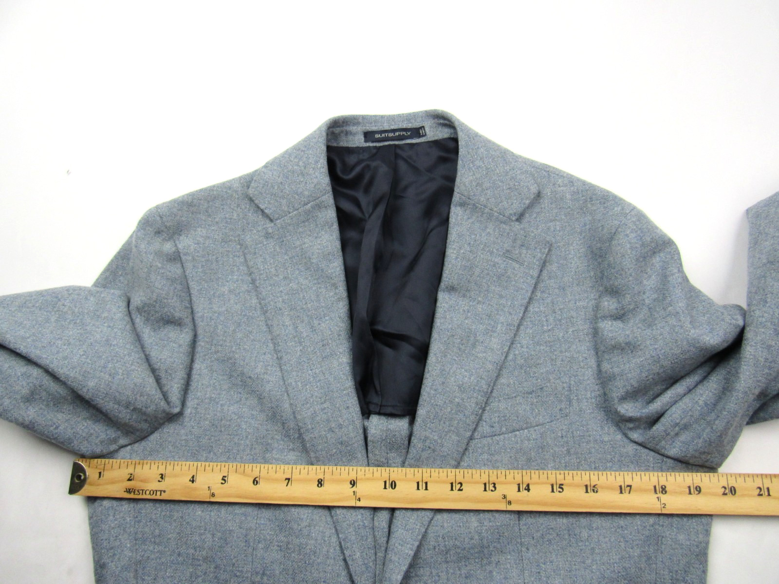 Suitsupply Havana Patch Light Blue Solbiati Half Lined Men’s Sport Coat 38L Slim