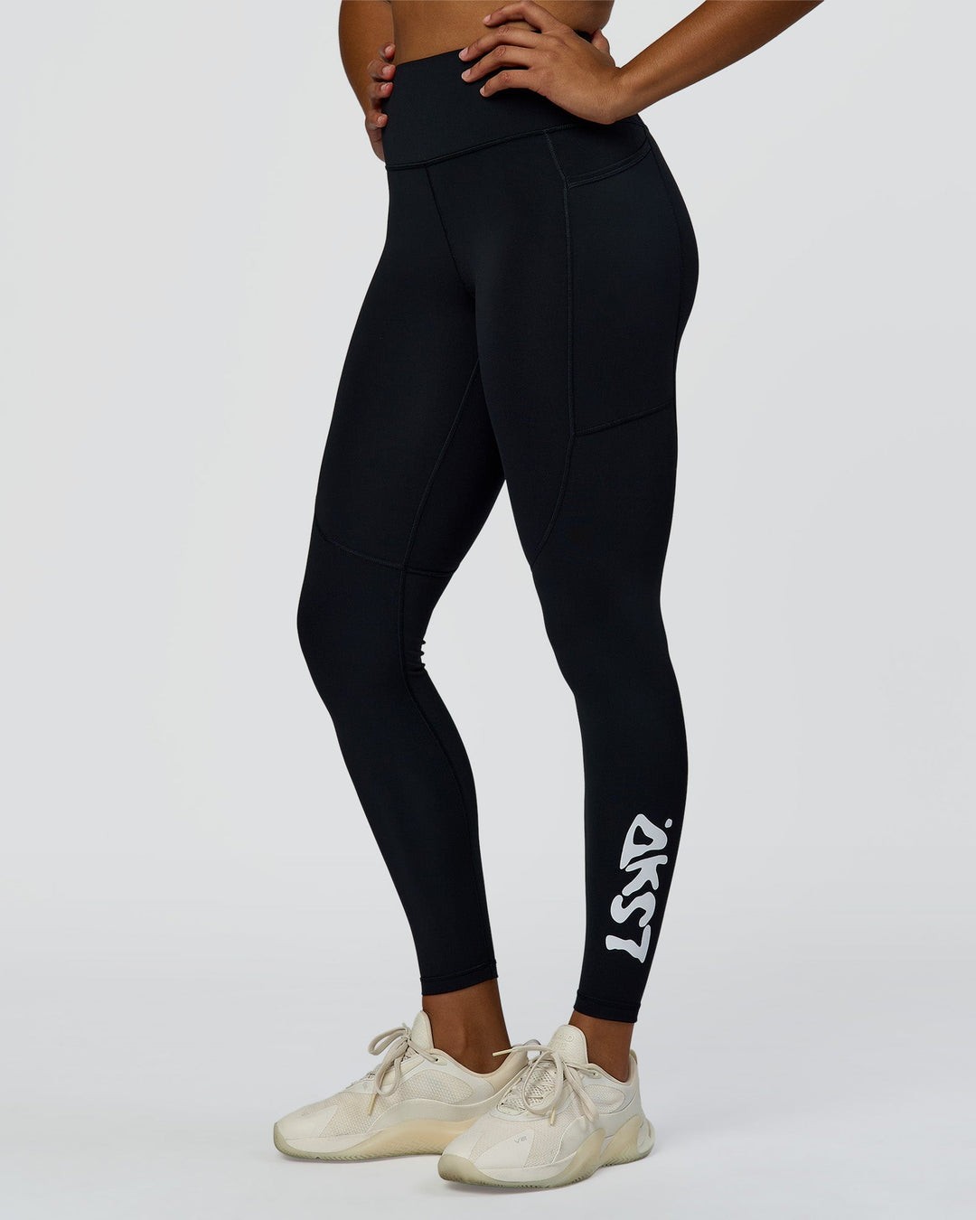 LSKD Rep Ultra High-Rise Full Length Legging Pockets Black White NWT MSRP $110 M