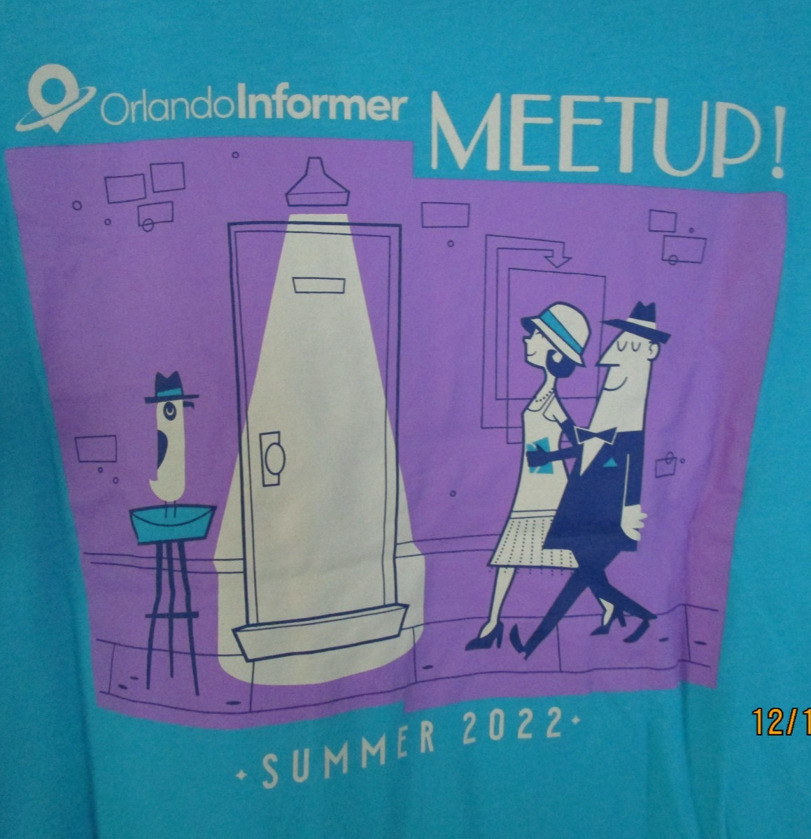 Orlando informer Meetup Summer 2022 Medium Tee Cotton Poly Bust 38 Length 27 in
