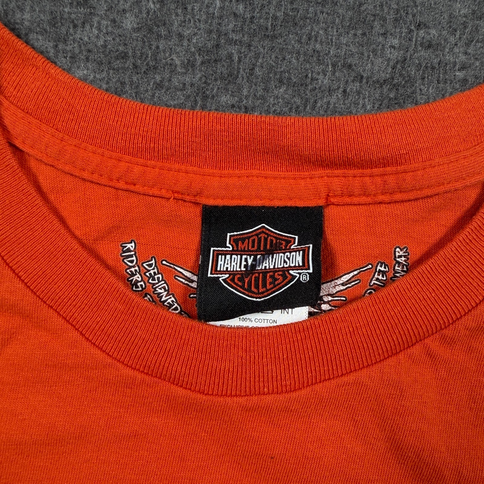 Harley Davidson Shirt Mens 5XL Orange Black Concord ND Motorcycle Biker Tank Top