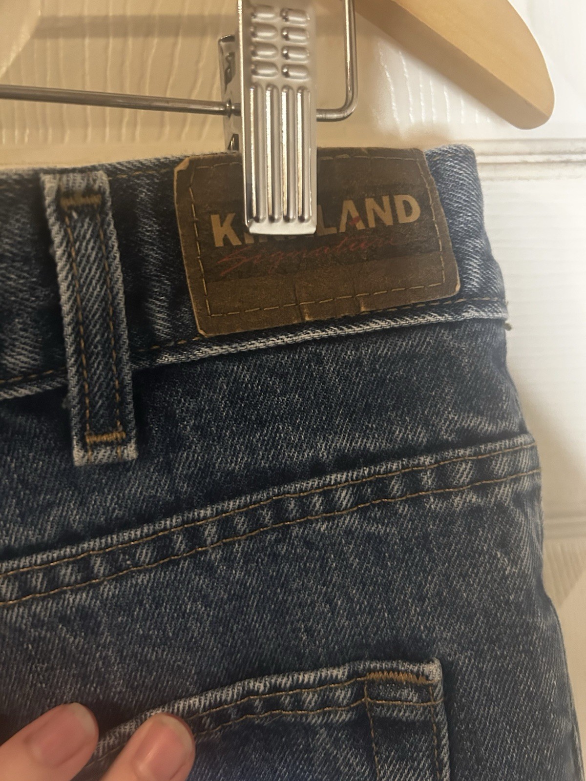 Classic Men’s Dark Blue Denim Jeans Straight Leg Fit 34×34