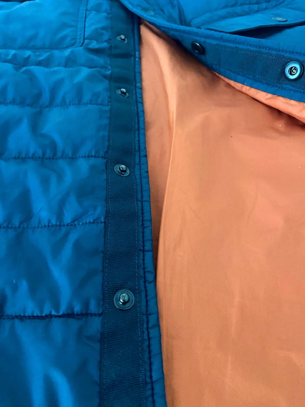 Faherty Atmosphere 100% Recycled Polyester Full Snap Quilted Jacket Size S