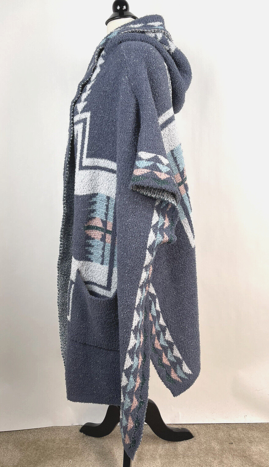 Davi & Dani Unicorn Tribe Berber Fleece Poncho Hoodie Oversized S M NWOT Soft