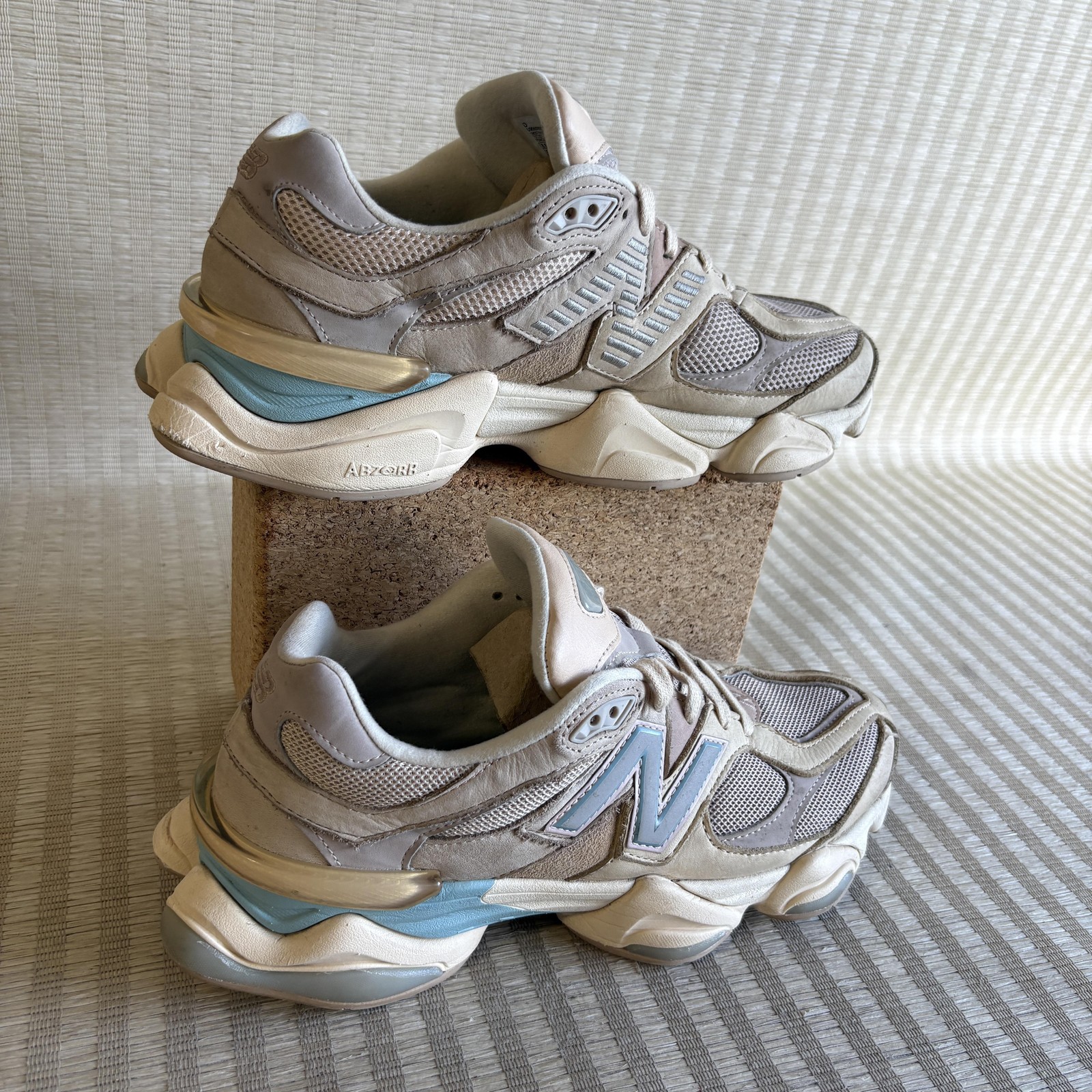New Balance 9060 Shoes Mens Size 8.5 D Beige Pink Rose Suede Sneakers U9060WCG
