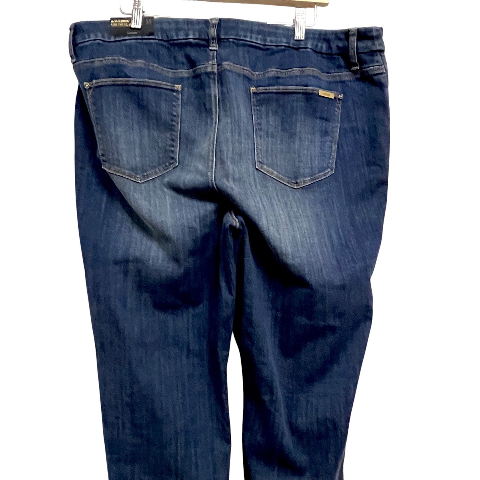 Chico’s Girlfriend Ankle Jeans Womens 3.5 (18) Blue So Slimming Birkdale Indigo