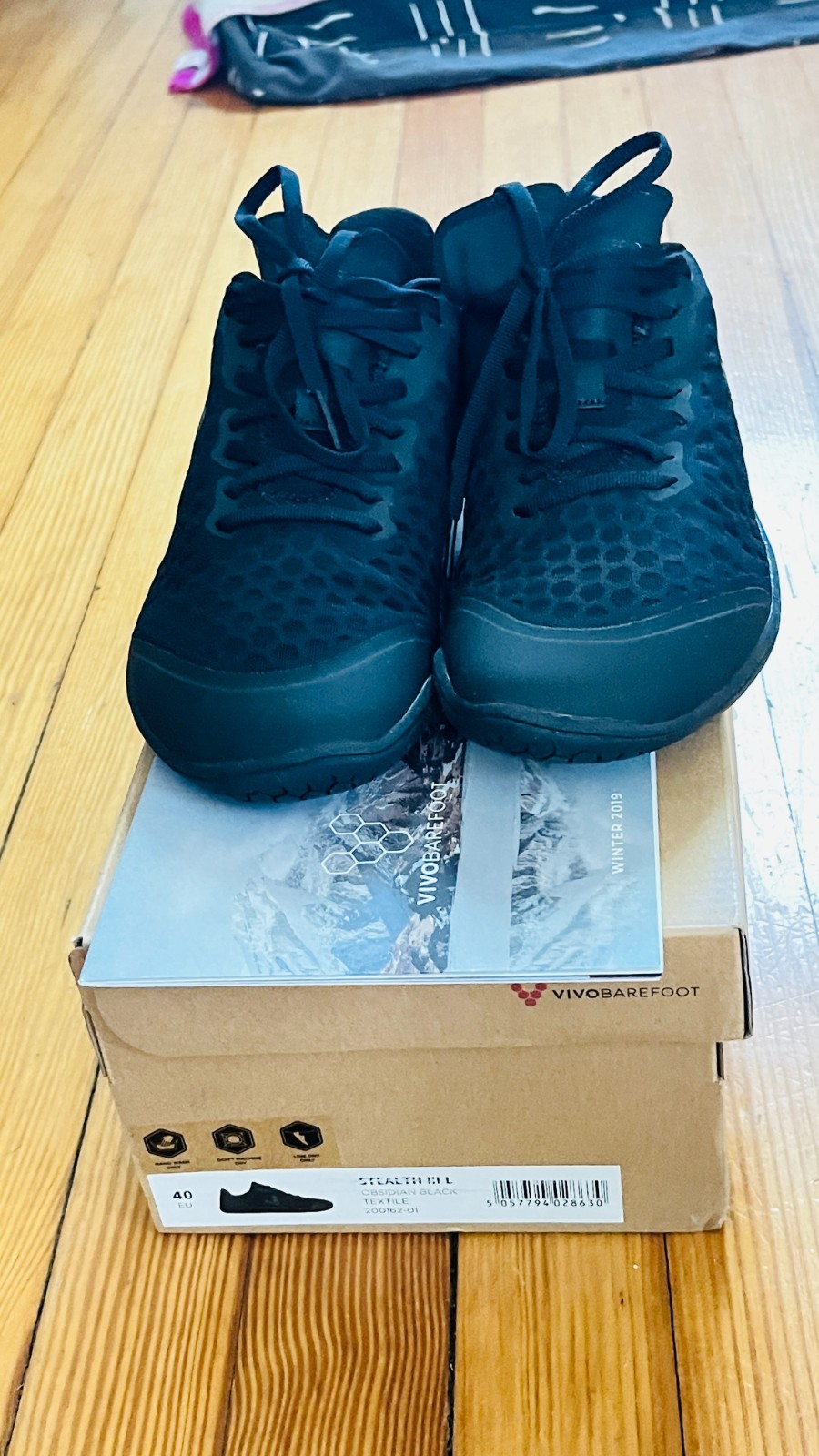 Vivobarefoot Stealth 3 L Obsidian Black Textile Unisex EU 40