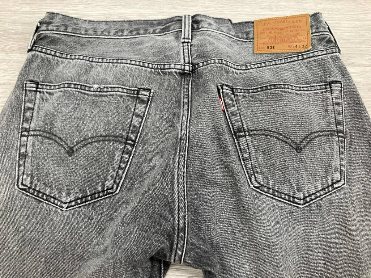 LEVI’S Jeans 00501-3658 Size: W34 Black [Used/ Very good cond] ship From JAPAN