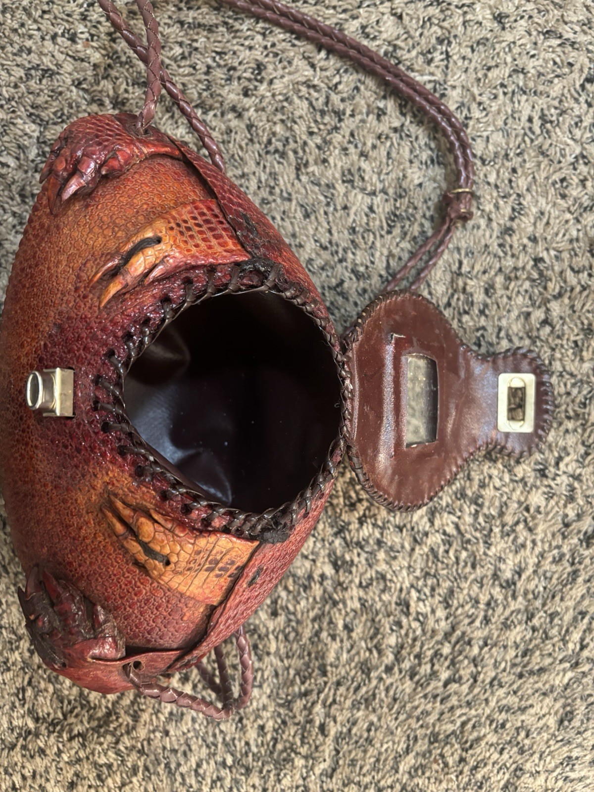 Vintage Genuine Armadillo Purse 🦔 Real Armadillo Shell Leather Bag Rare Western