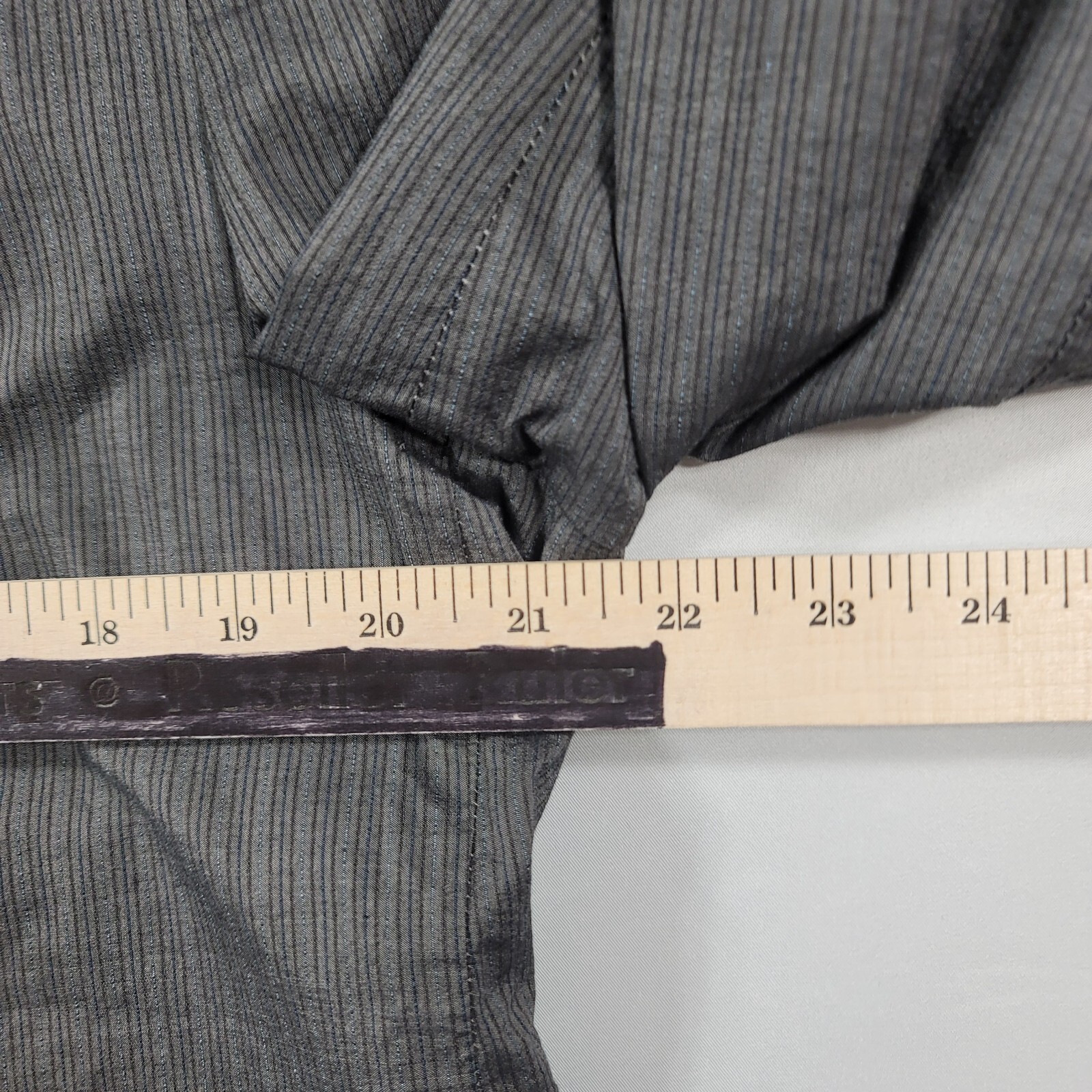 Kroon Lightweight Sport Coat Mens 42R 42 Grey Stripe Cotton Jagger
